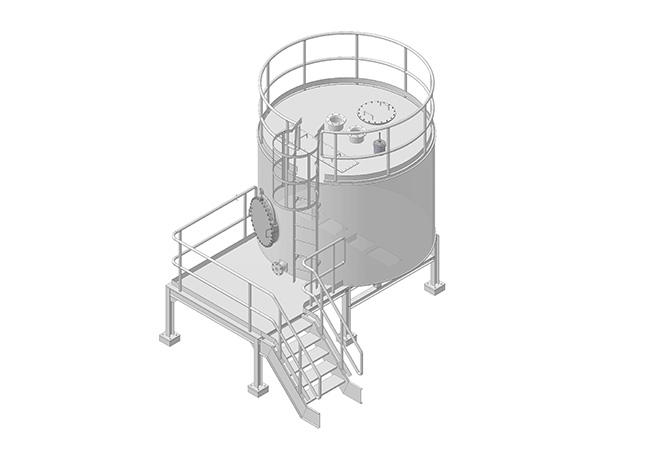 Biosolid/Biomass Silo System Rendering