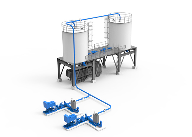 Biosolid/Biomass Silo System Rendering